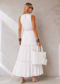Paulina cotton lace dress with plumeti lining, 5 colors, sizes (34-50) video
