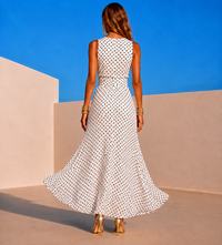 Vestido Polka, estampado gasa algodón holgado, 2 colores tallas (34-48) vídeo