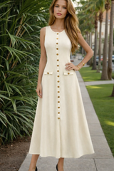 Vestido Odesa de Punto de algodón licra strech elástico, 2 colores, tallas (36-44)