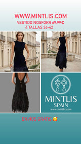 Vestido Nosforr con cuerpo de doble punto elastane, 4 tallas desde (38-44) envios gratis