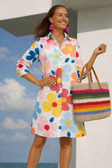 Bolso Holanda Multicolor rafia 37 X 20 X10 cm