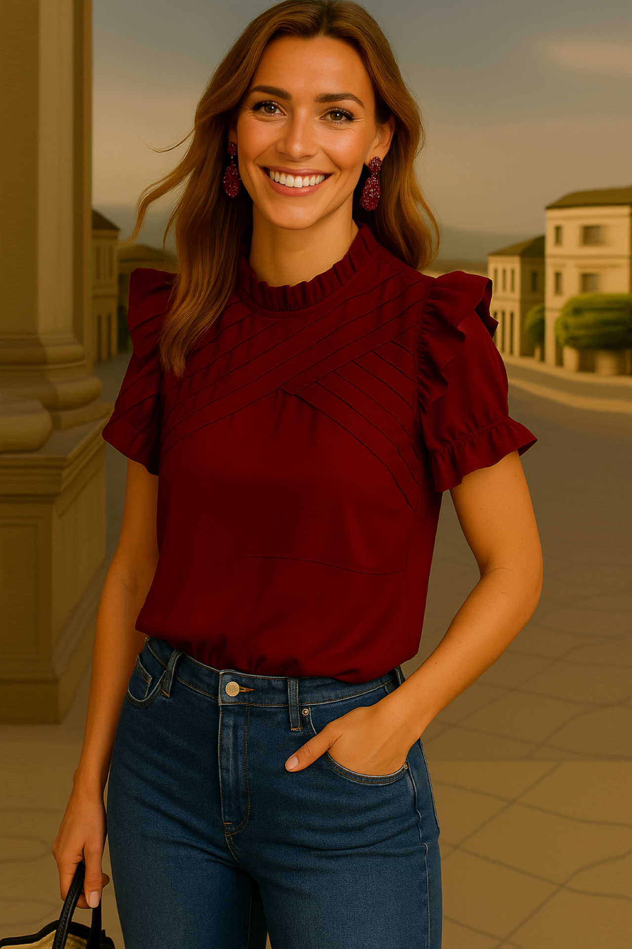 Up to -40% OFF Fiona ruffled shirt, 4 colors, sizes (36-46)