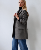 Blazer Pino, 100% lana espigas, 2 colores marrón y gris, tallas (34-46) video