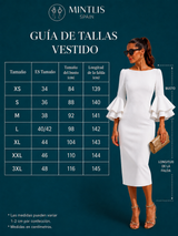 Vestido Napoli volante de algodón licra elastane, 4 colores, tallas (34-48)