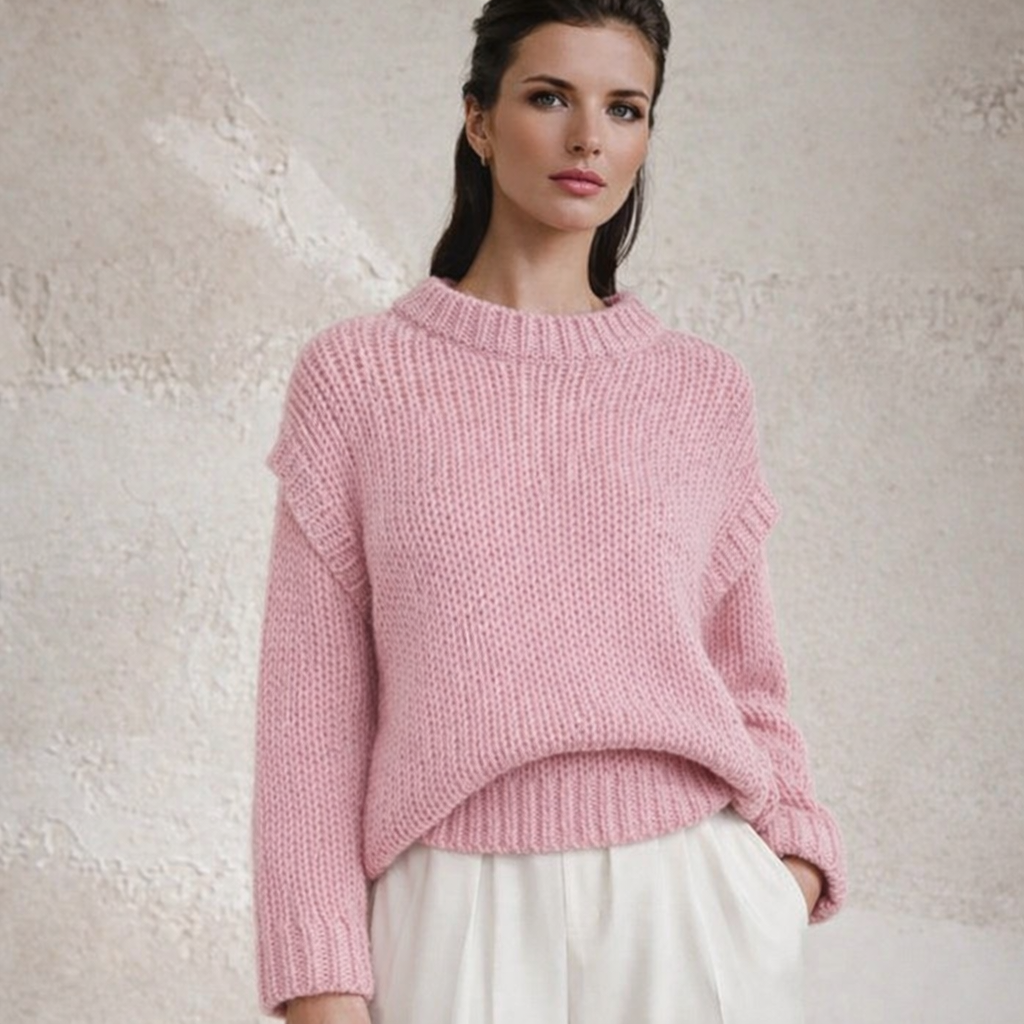 Pullover Barbara de punto,2 colores, tallas (36-48)