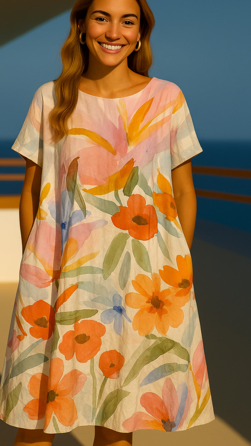 -40% OFF Grecian shirt dress, 4 prints, size (36-50)