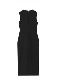 Vestido Laila cinturón incluido broche de punto de algodón licra elasticidad, 2 colores tallas (36-46)