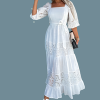 Jane dress sash embroidered HIGH QUALITY cotton (TOP SELLER) 2 colors, 4 sizes