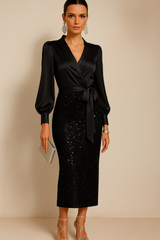 Vestido Madonna 2 en 1 blusa y falda unidos, 2 colores, tallas (36-46)