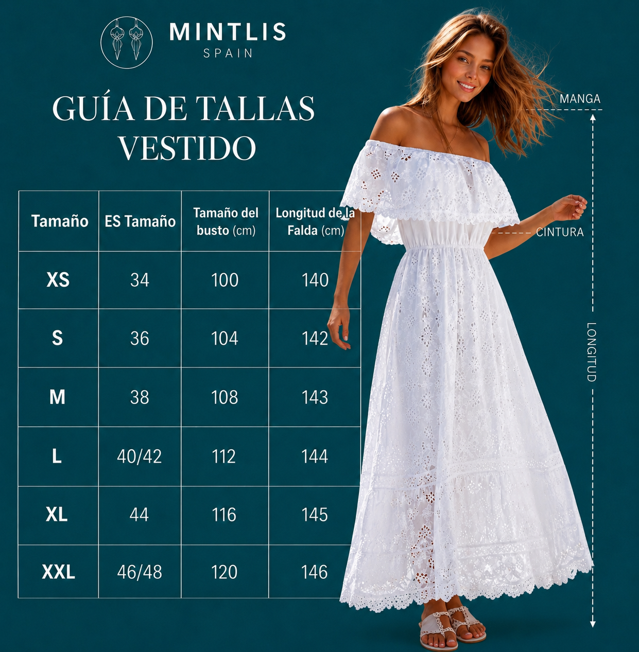 Vestido Santo Domingo Bordado, tallas(34-46) vídeo
