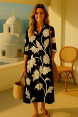 Fatima shirt dress with buttons and pockets, 5 prints, sizes (36-52)