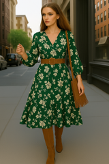 Vestido Sotograndre con cinturón spandex algodón licra, 4 colores , tallas (36-46)