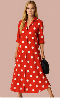 Mintlis mujer algodón vestido Rimini, 4 colores, tallas (36-54)
