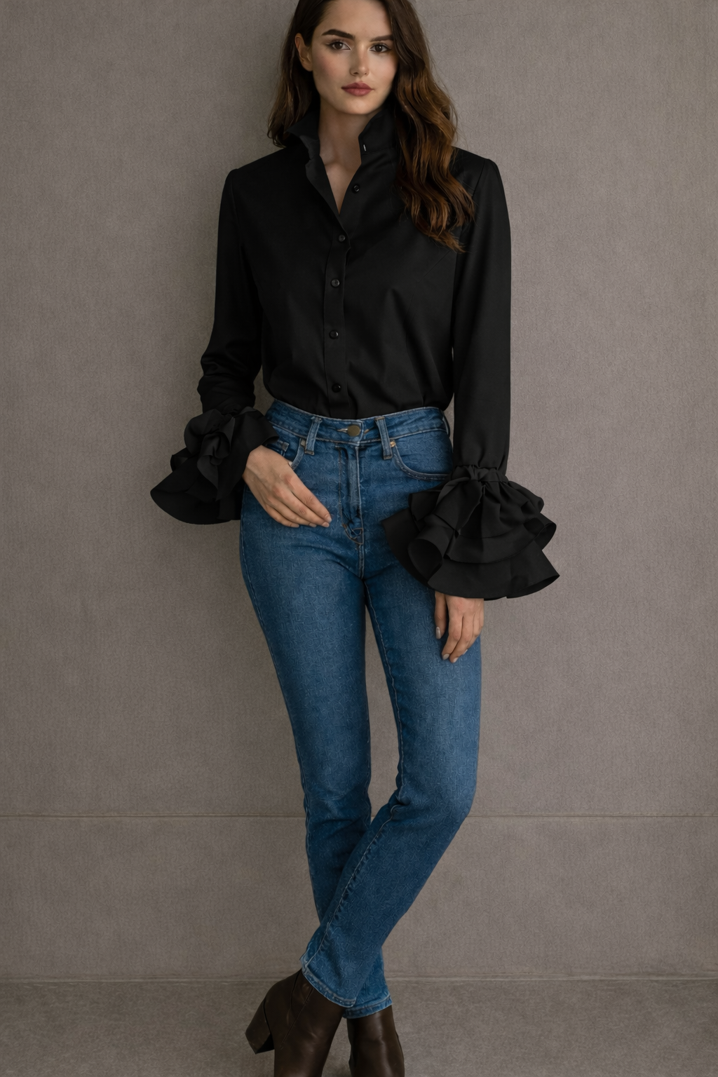 Flamenco cotton shirt, 5 colors, sizes (36-50) video