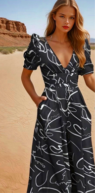 Mintlis women's cotton dress-effect jumpsuit, Larola, 3 prints, sizes (36-46)