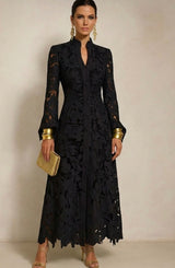 Embroidered Bamboleo shirt dress with lining, 2 colors, sizes (36-50) (watch video)