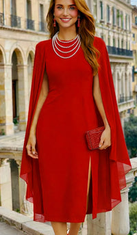 Vestido Florencia, de grasa y crepe de algodón licra, tallas (34-50)