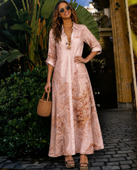 Gabriela chiffon shirt dress with print, inner lining, 3 prints, sizes (34-48) video