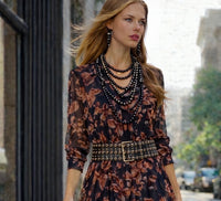 Vestido Lucky de gasa  con cinturón incluido (36-48)