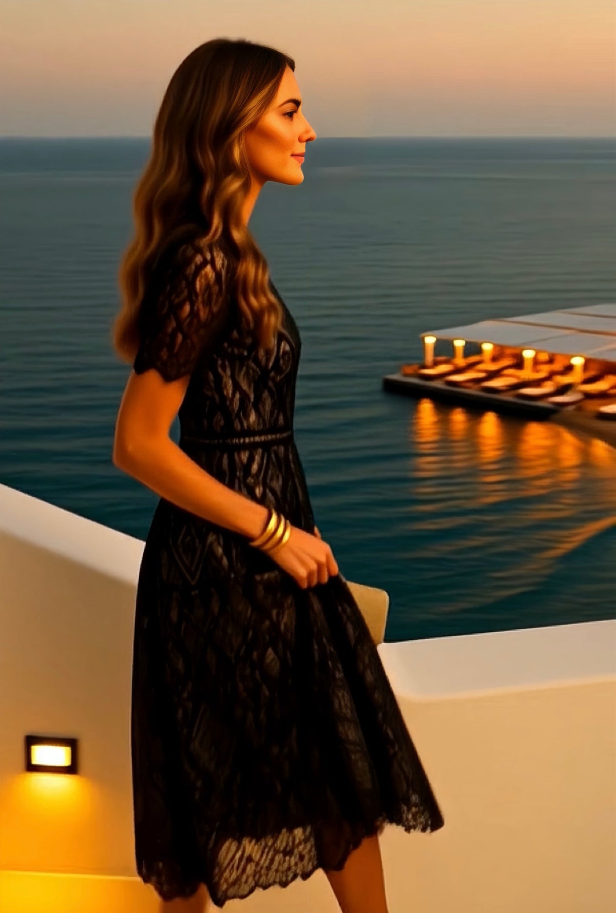 Vestido Gaby Midi algodón de encaje y bordado, 2 colores, tallas (36-46) vídeo