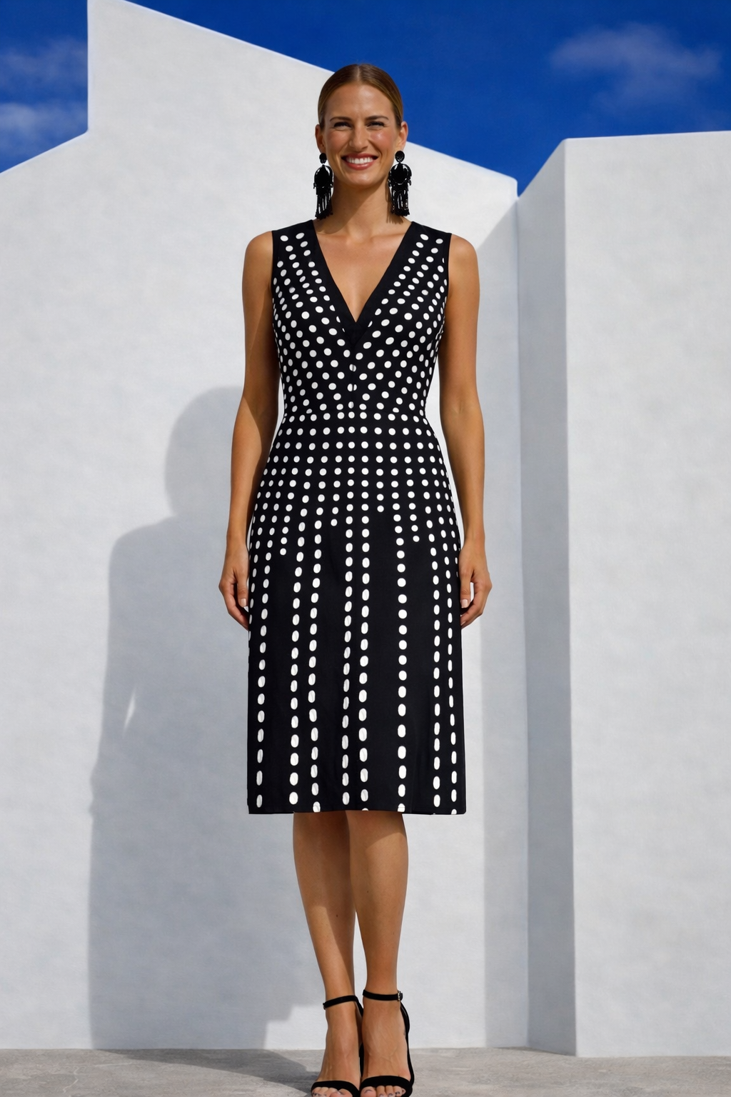 Vestido ⭐️ Luciana bordado algodón licra, tallas (34-46)