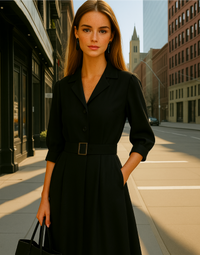 Vestido Holland cinturón incluido en el precio, 3 colores, tallas (36-50)