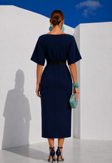 Vestido Algarve algodón licra con falin de piedras elástico incluido, 3 colores, tallas(36-46)