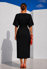 Vestido Algarve algodón licra con falin de piedras elástico incluido, 3 colores, tallas(36-46)