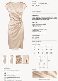 Champagne dress, cotton sateen lycra elastane, sizes (34-46) video)