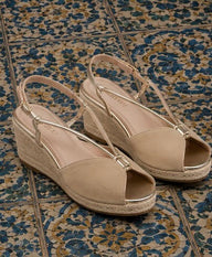 Bunny NO PAIN 24-hour suede sandals, 5 cm, 4 colors, sizes (36-41)