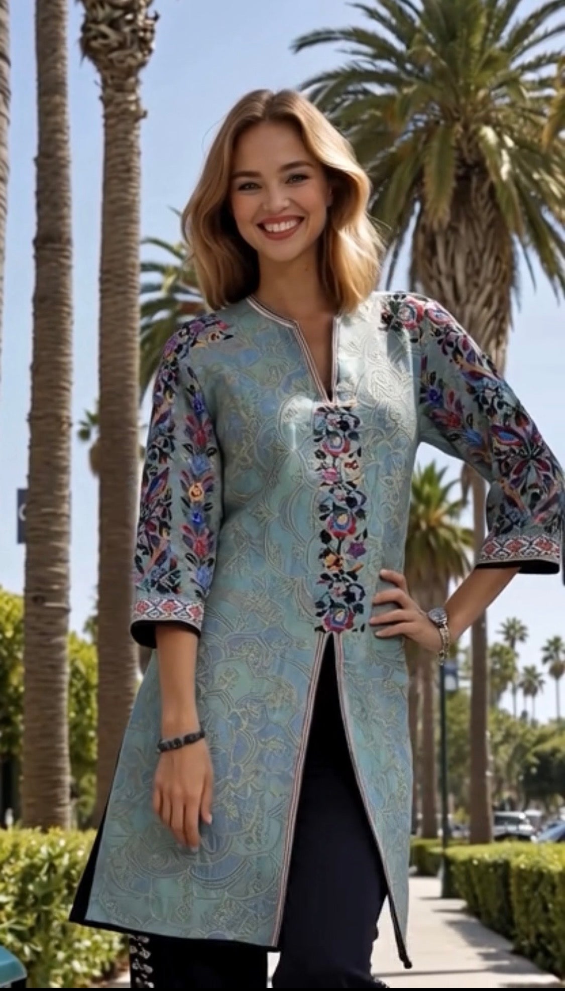 Casilda printed tunic, size (40-54)