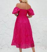 Elaine elastane stretch cotton honeycomb dress, 2 colours, 7 sizes (36-48)
