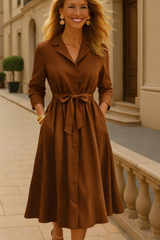 Vestido Violet de algodón licra y elastane, 3 colores, tallas (36-50)