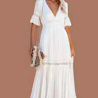 Vestido Catalina encaje de algodón, tallas (36-46)