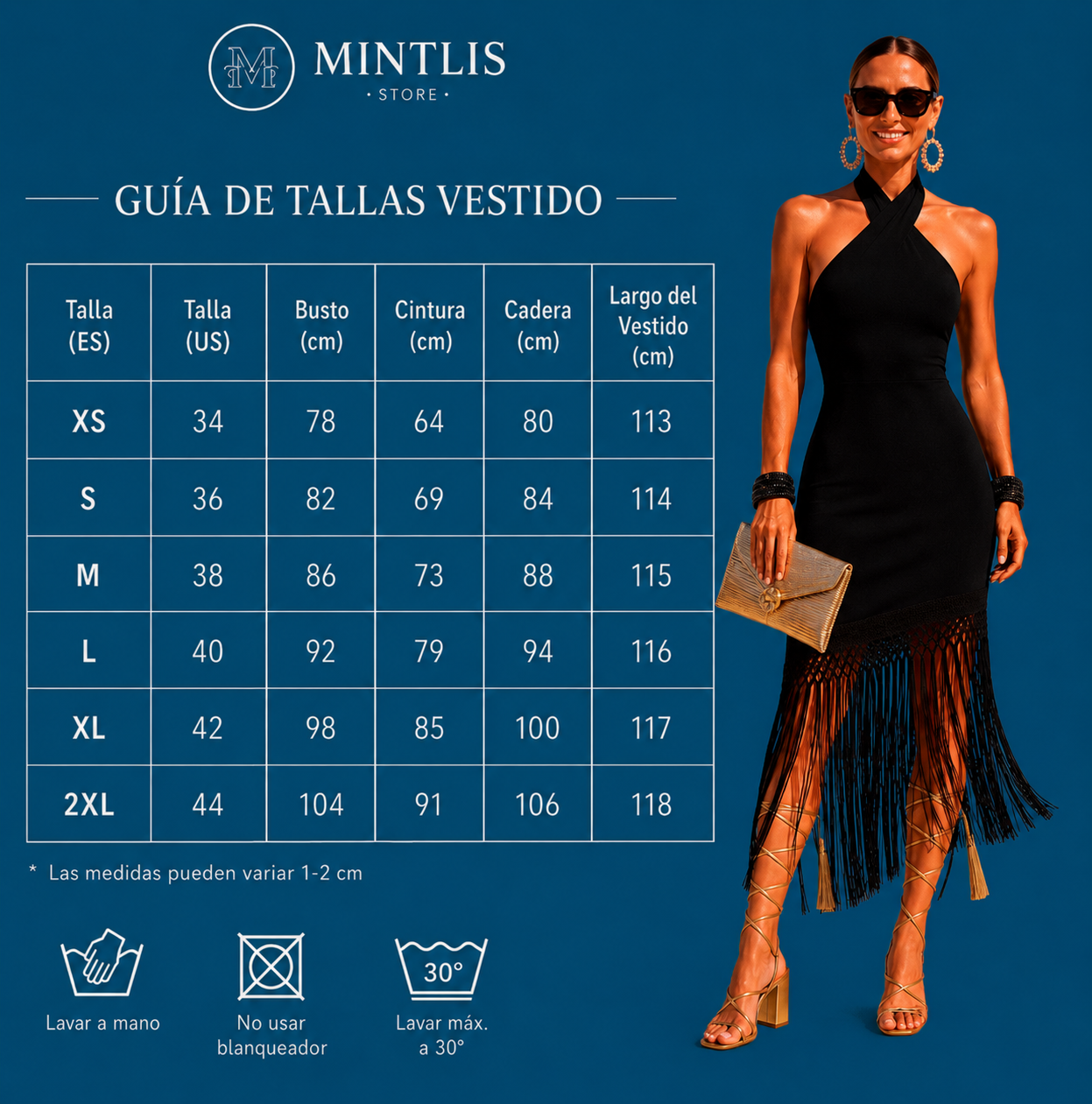 Vestido Amalfi flecos spandex lino de algodón licra y flecos, tallas (34-46)vídeo