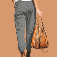 Geneva cargo pants, stretch cotton, elastic, 3 colors, 8 sizes