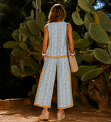 Happy 2-piece set: top and trousers with elasticated waist, 4 prints, sizes (36-50), video