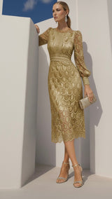 Dominica dress, lace and embroidery, 4 colors, size (36-48)