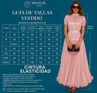Vestido Lamberty rosa nude gasa cintura trasera elástica, tallas (35-48)
