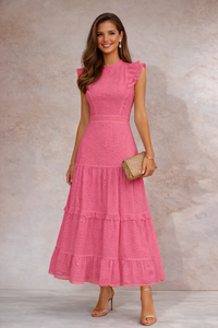 Vestido Marbella de algodón bordado, 4 colores, tallas (34-46)