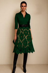 Mintlis mujer, bordada y cintura elástica, falda Romeria, 3 colores, (38-48)