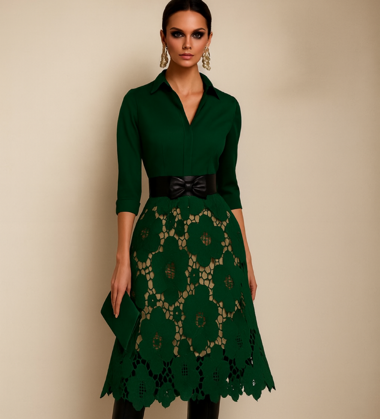 Mintlis mujer, bordada y cintura elástica, falda Romeria, 3 colores, (38-48)