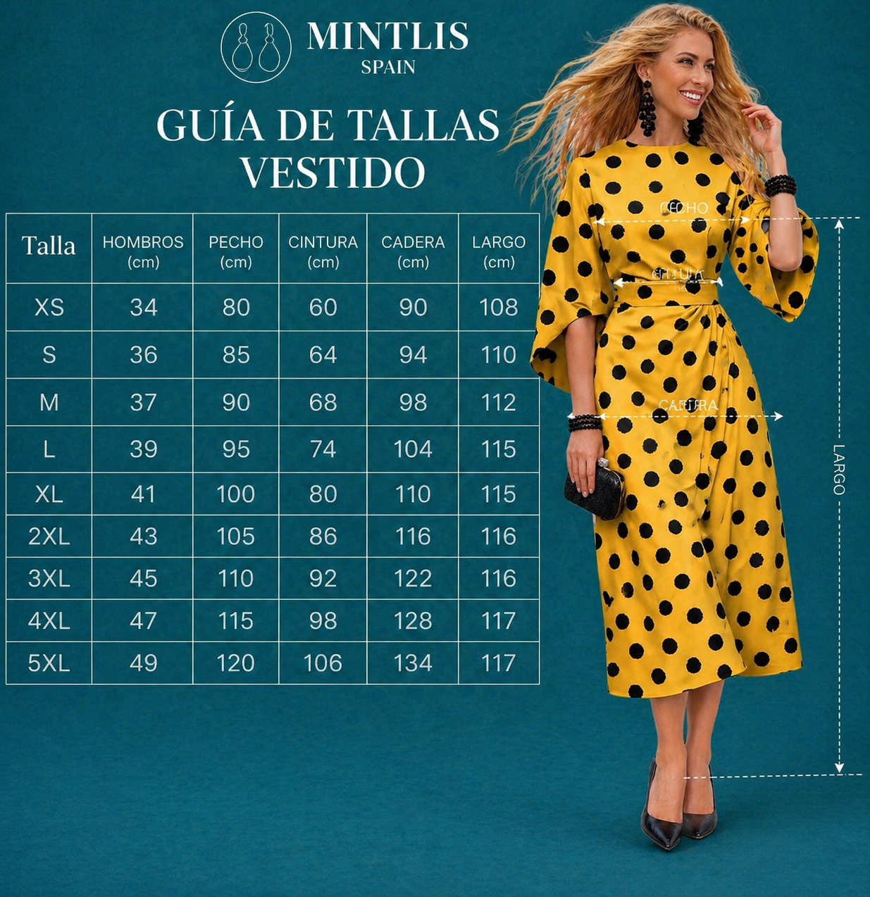 Vestido Yellow lunar punto algodón licra, tallas (34-52) video