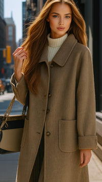 Mintlis women's wool Cleopatra frock coat, 4 colours, sizes (38-46)