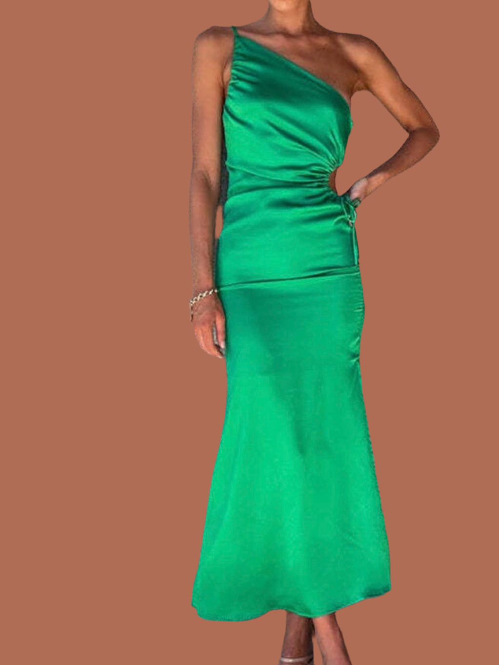 Fabiane satin dress, 2 colors, 4 sizes