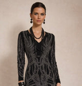 Vestido Fiorella de punto de algodón strech,lycra, tallas (36-50)