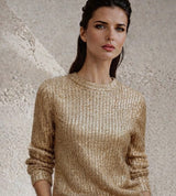 Mintlis mujer punto licra elastane brillo elegante ,  jersey Trazy, tallas (36-44)