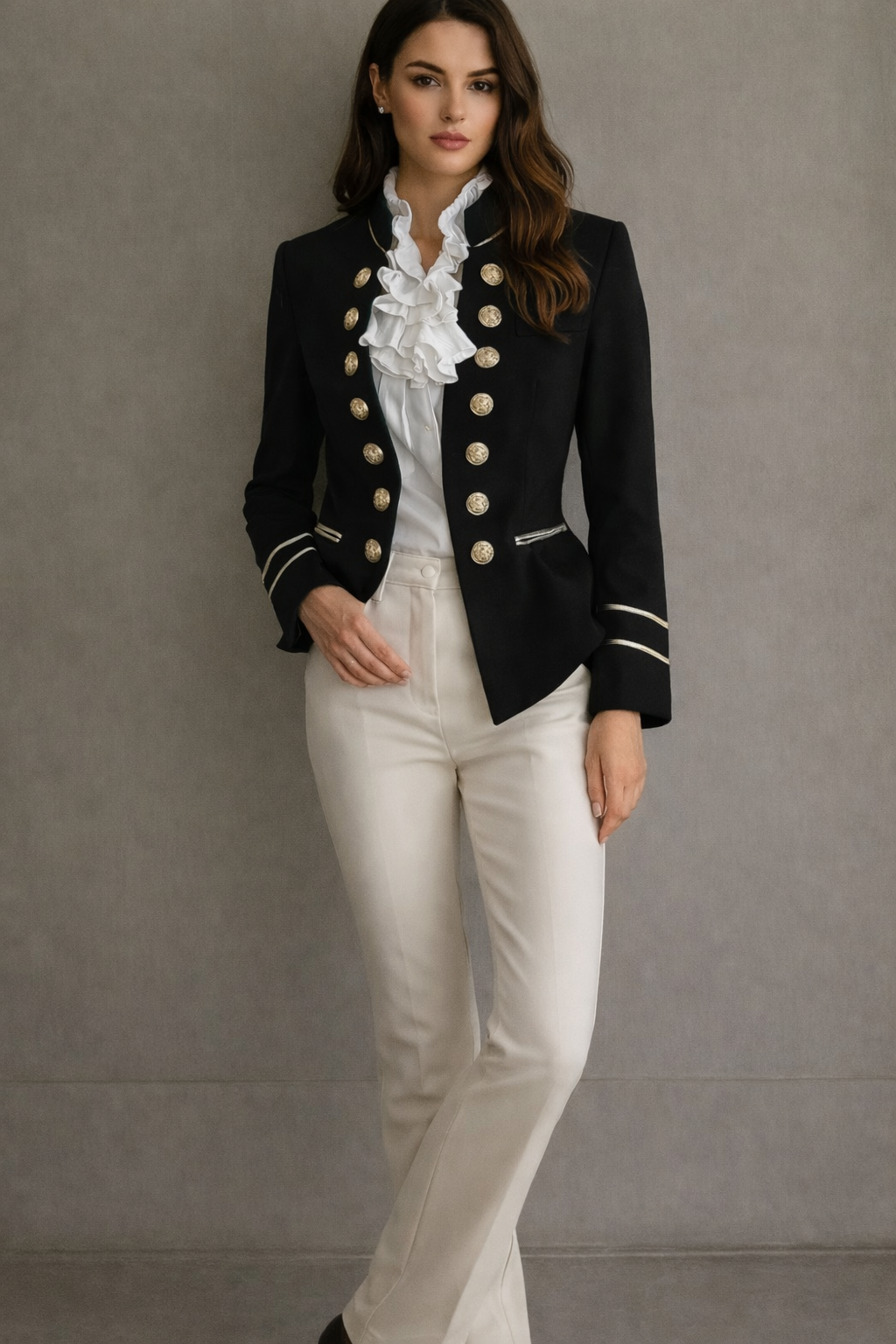 Pia jacket, cotton blend, sizes (36-48)