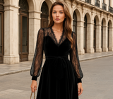 Vestido Diamante de terciopelo, tallas (36-52)
