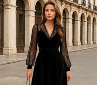 Vestido Diamante de terciopelo, tallas (36-52)